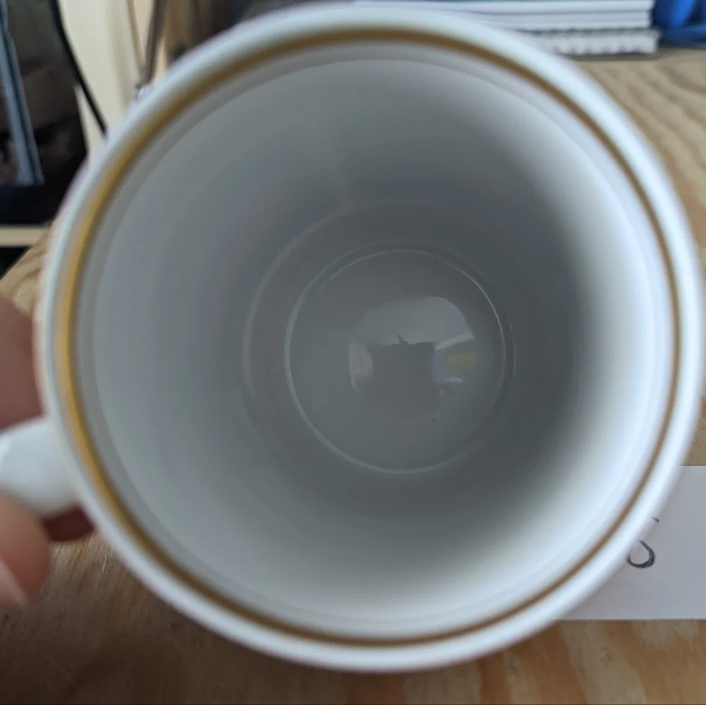 7/8 Fitz and Floyd Blue and Gold Coffee Mug